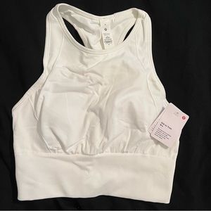 NWT lululemon white ebb to train bra